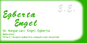 egberta engel business card